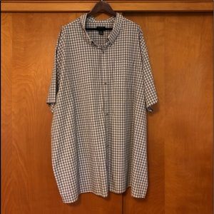 Harbor Bay Mens Button Down Short Sleeve Shirt 6XL